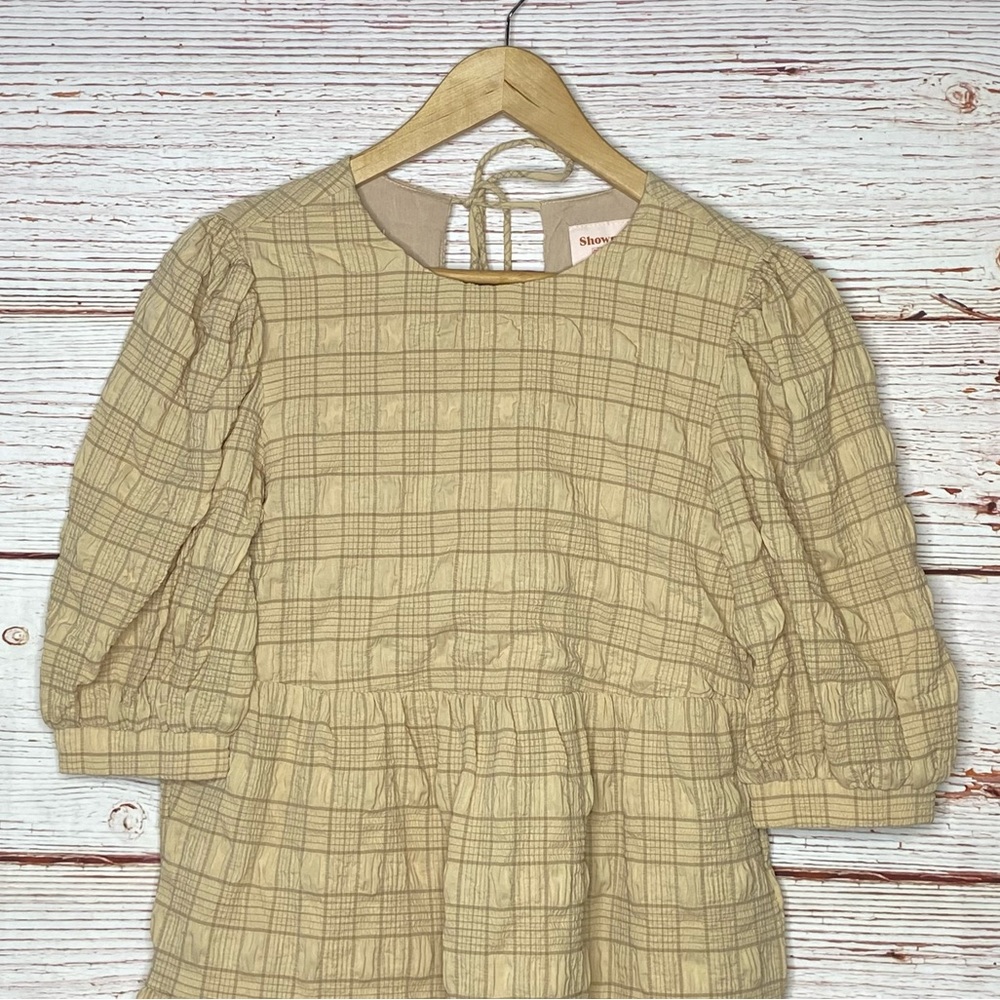 Showpo Darcia Dress in Beige Check Sz 2 - Picture 8 of 16